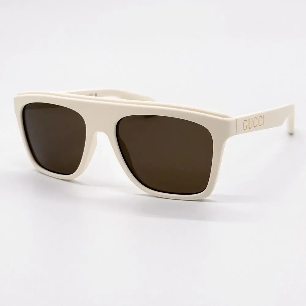 NWT Gucci GG1570S White Square 57mm Sunglasses